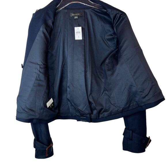 ANN TAYLOR Double Breasted Jacket in Navy Blue Size 2 - Picture 3 of 13